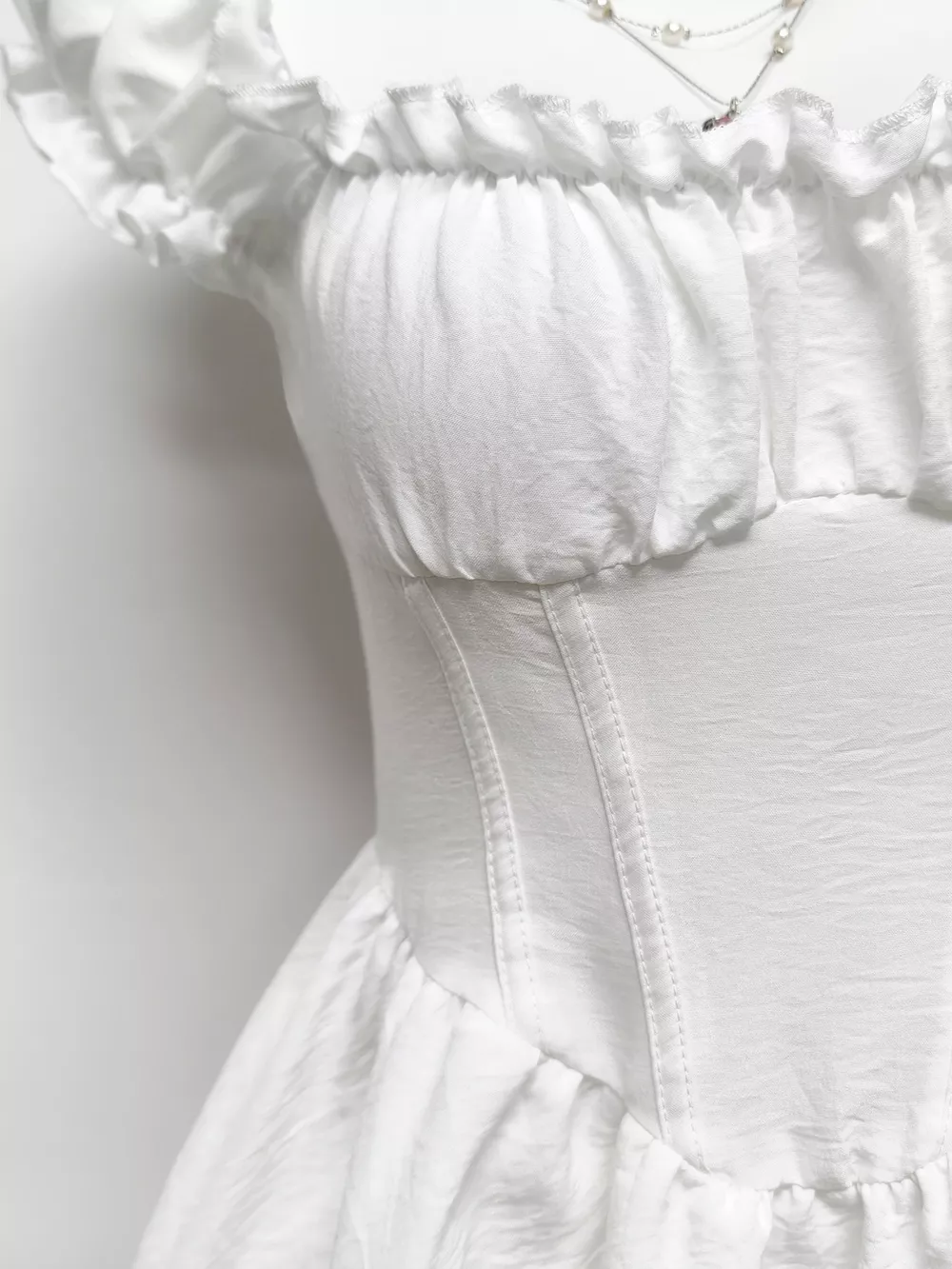 Ruffle Trimmed Layered Mini Dress, image 9
