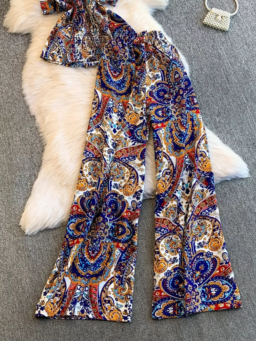 Printed Cami and Wide Leg Pants Set, image 18
