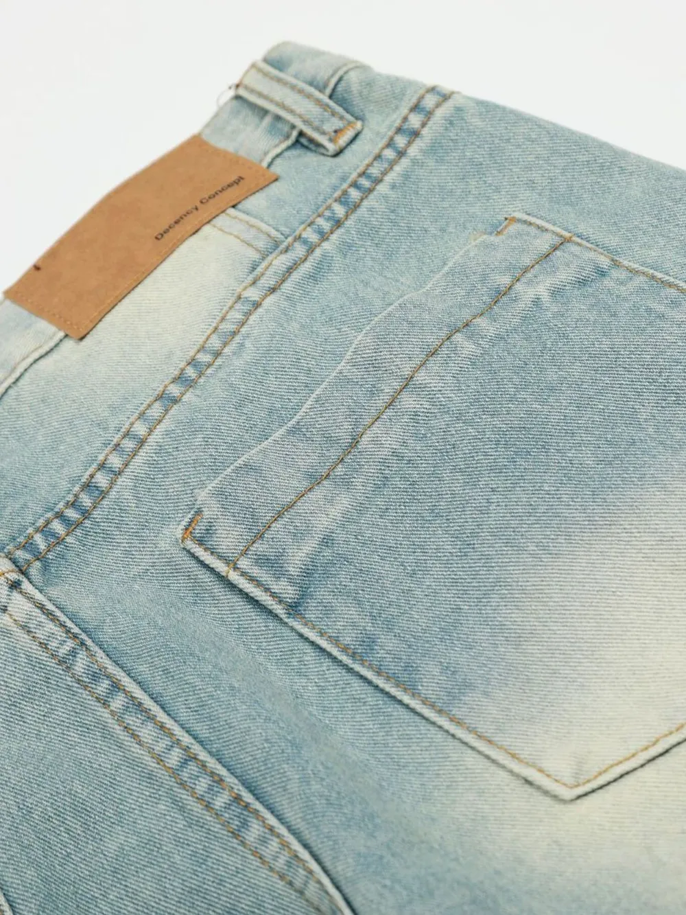 Men's Washed Wide Leg Jeans, image 9