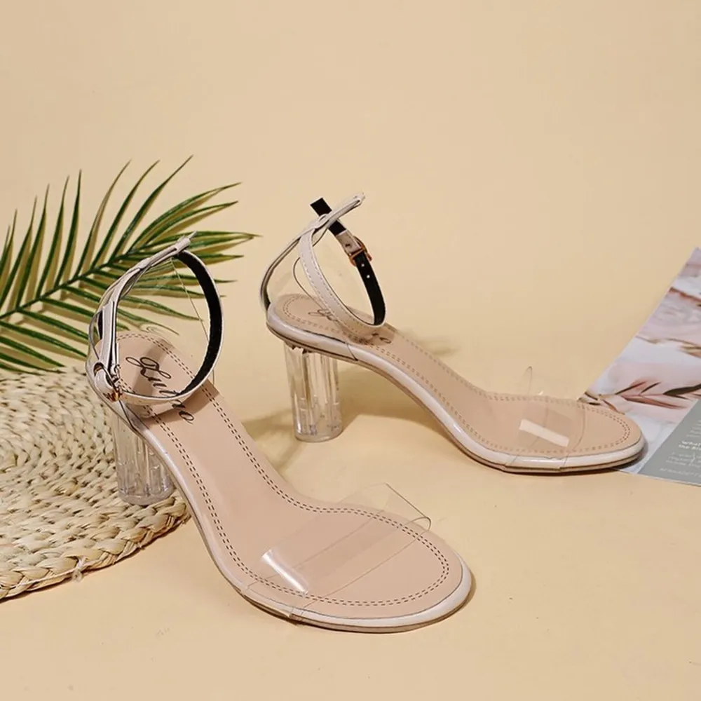 Block Heel Ankle Strap Sandals, image 3