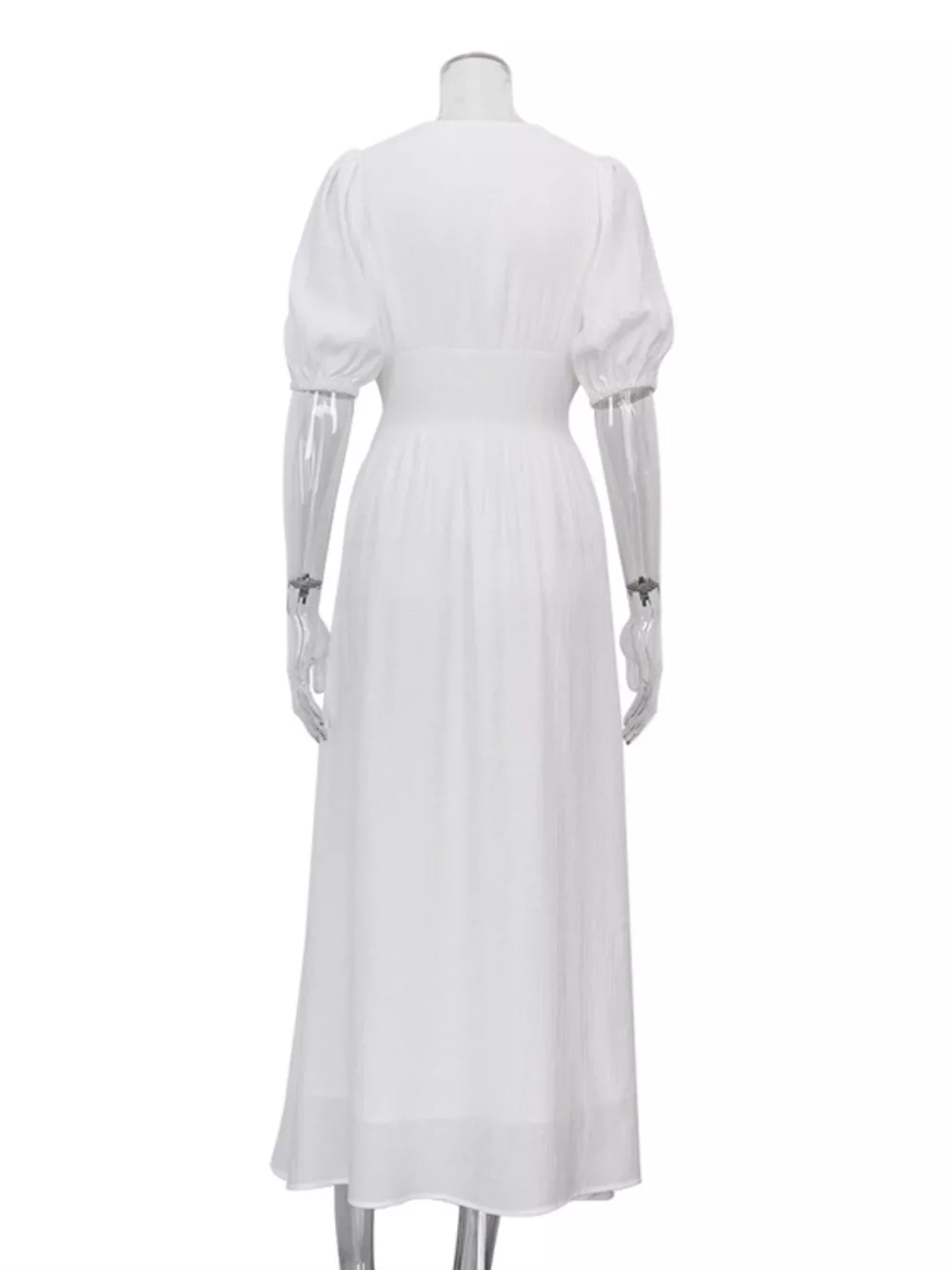 Slit Puff Sleeve Maxi Dress, image 6