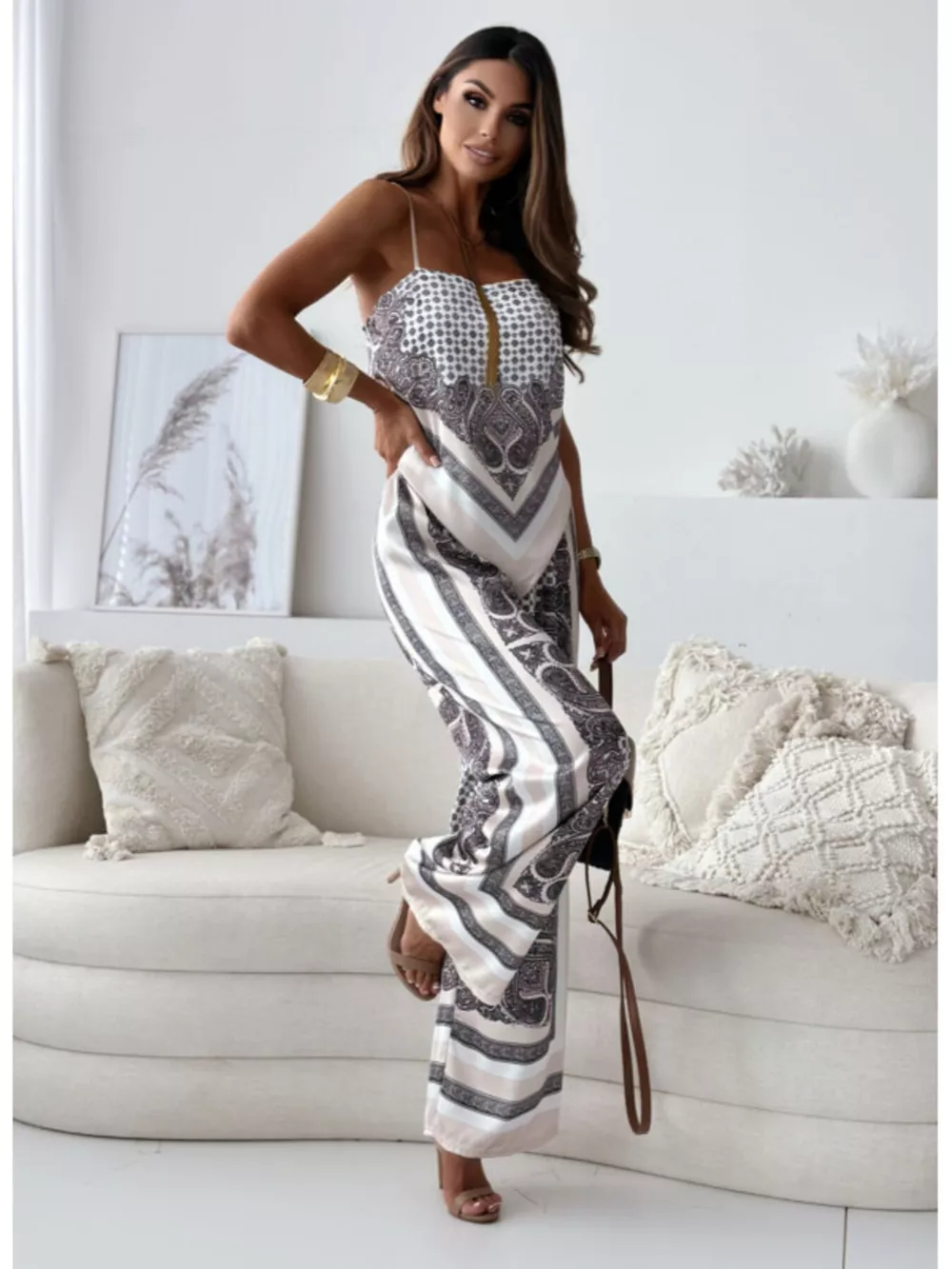 Tie Back Printed Cami and Pants Set, image 7
