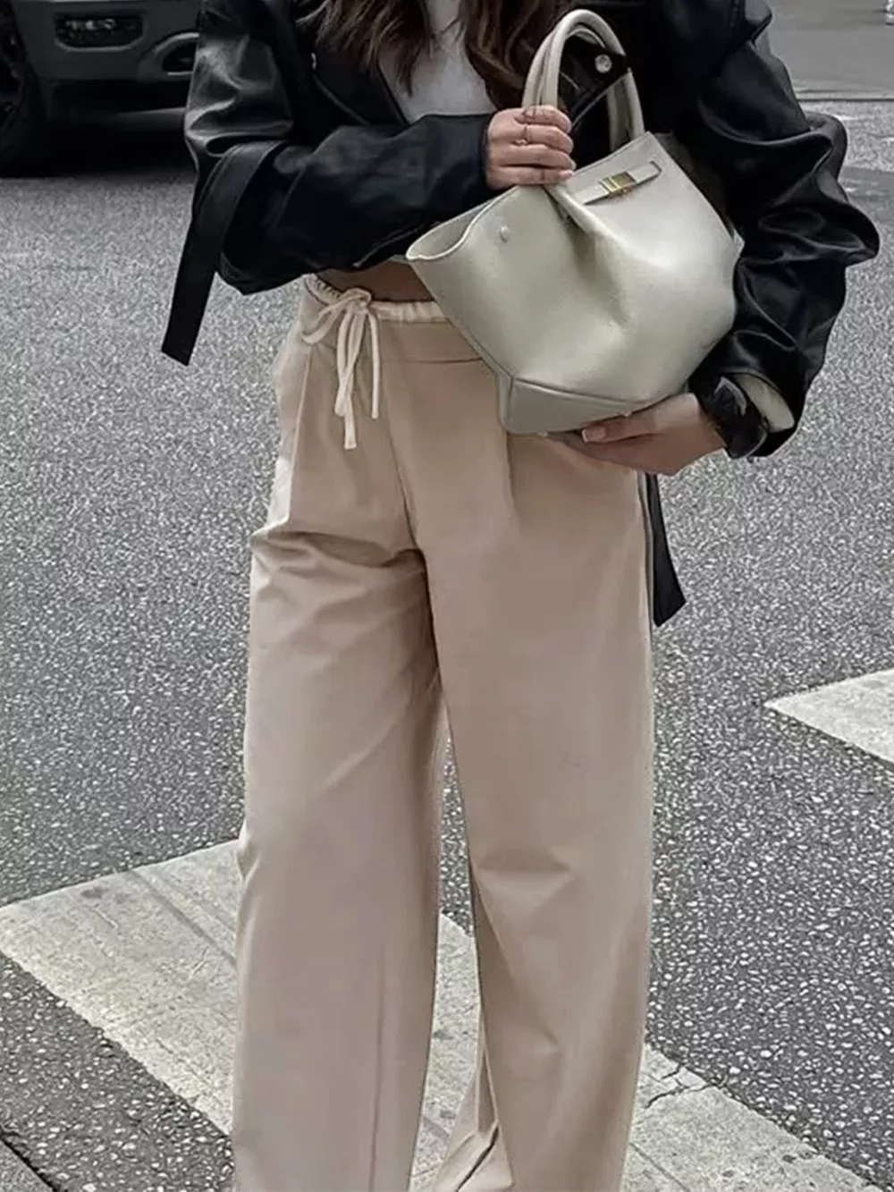 Wide-Leg Pants with Drawstring Waist, image 3