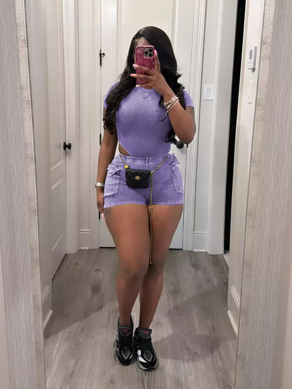 Ribbed Knit Bodysuit and Shorts Set, image 14