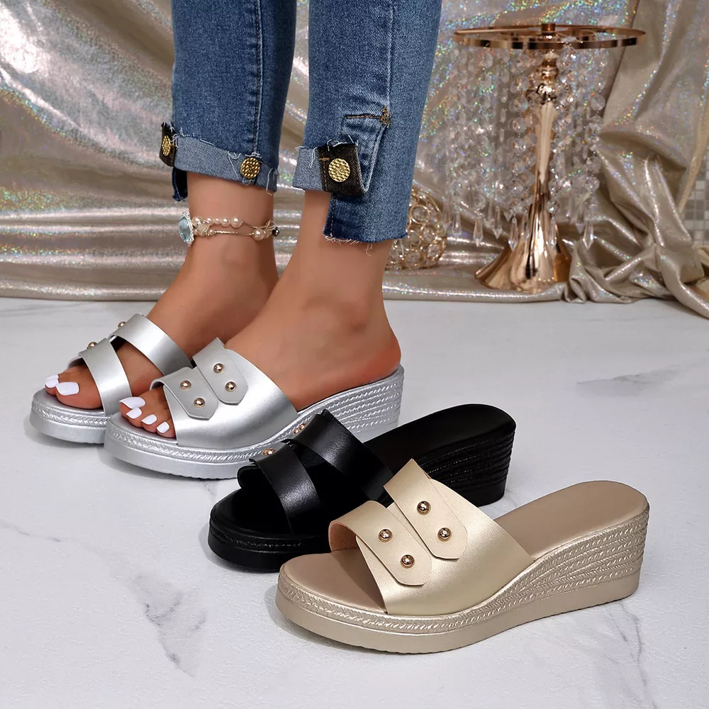 Open Toe Wedge Sandals, image 2