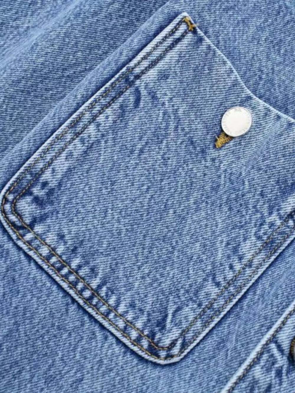Vintage Wash Long Sleeve Denim Jumpsuit with Button-Down Front, image 9