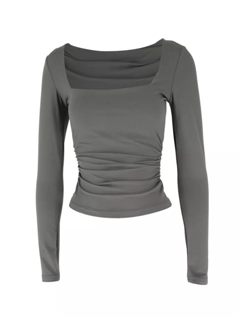 Square Neck Slim Fit Long Sleeve T-Shirt, image 6