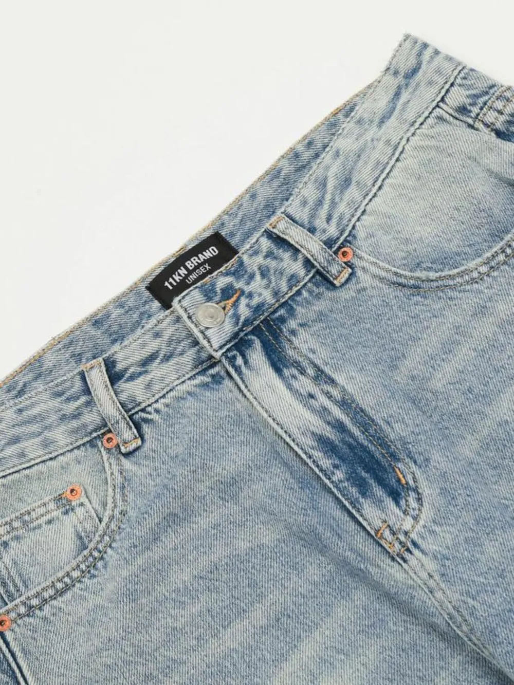 Men's Wash High-Rise Wide Leg Jeans, image 6