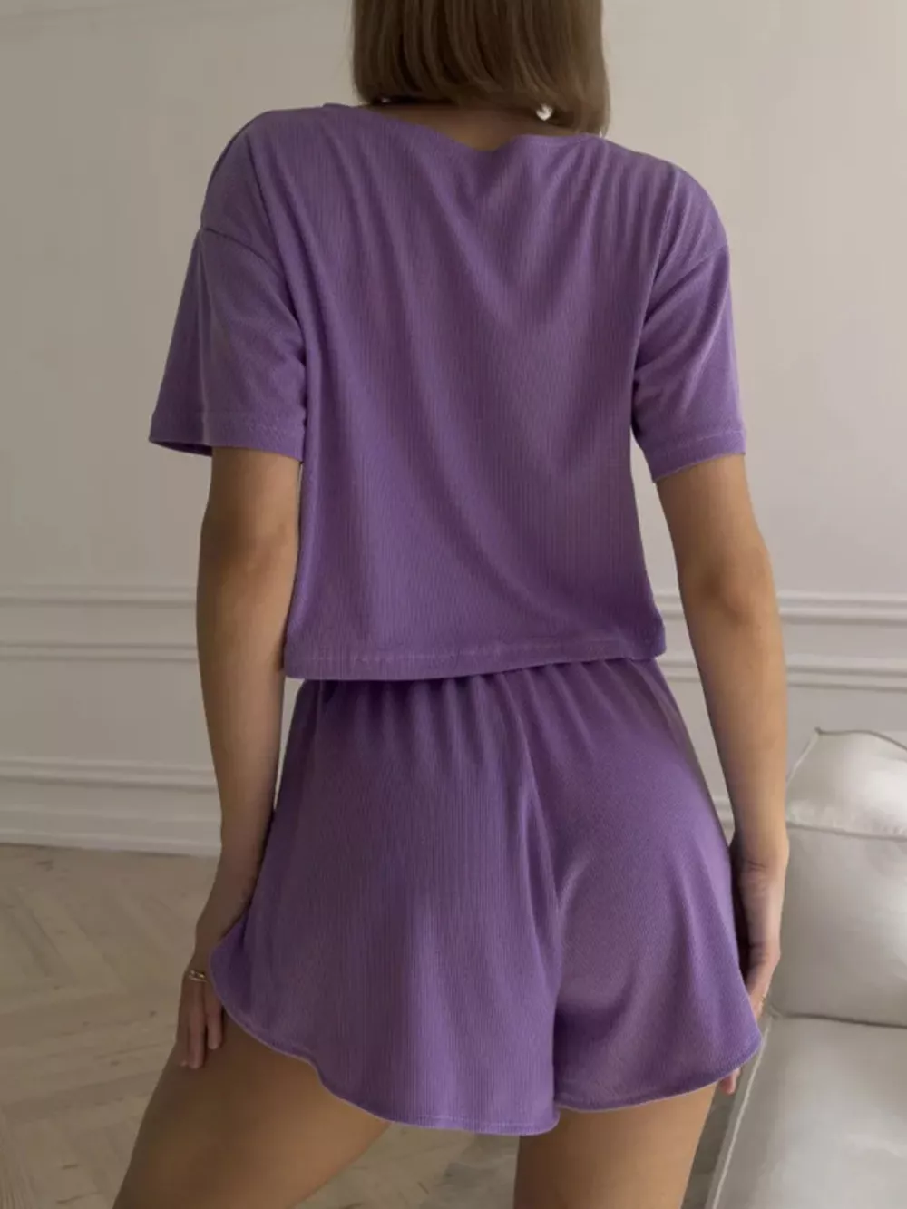 Round Neck Tee and Shorts Set, image 5