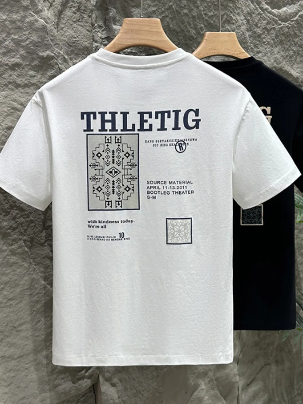 Men's Plus Size Letter Graphic Short Sleeve T-Shirt, image 3