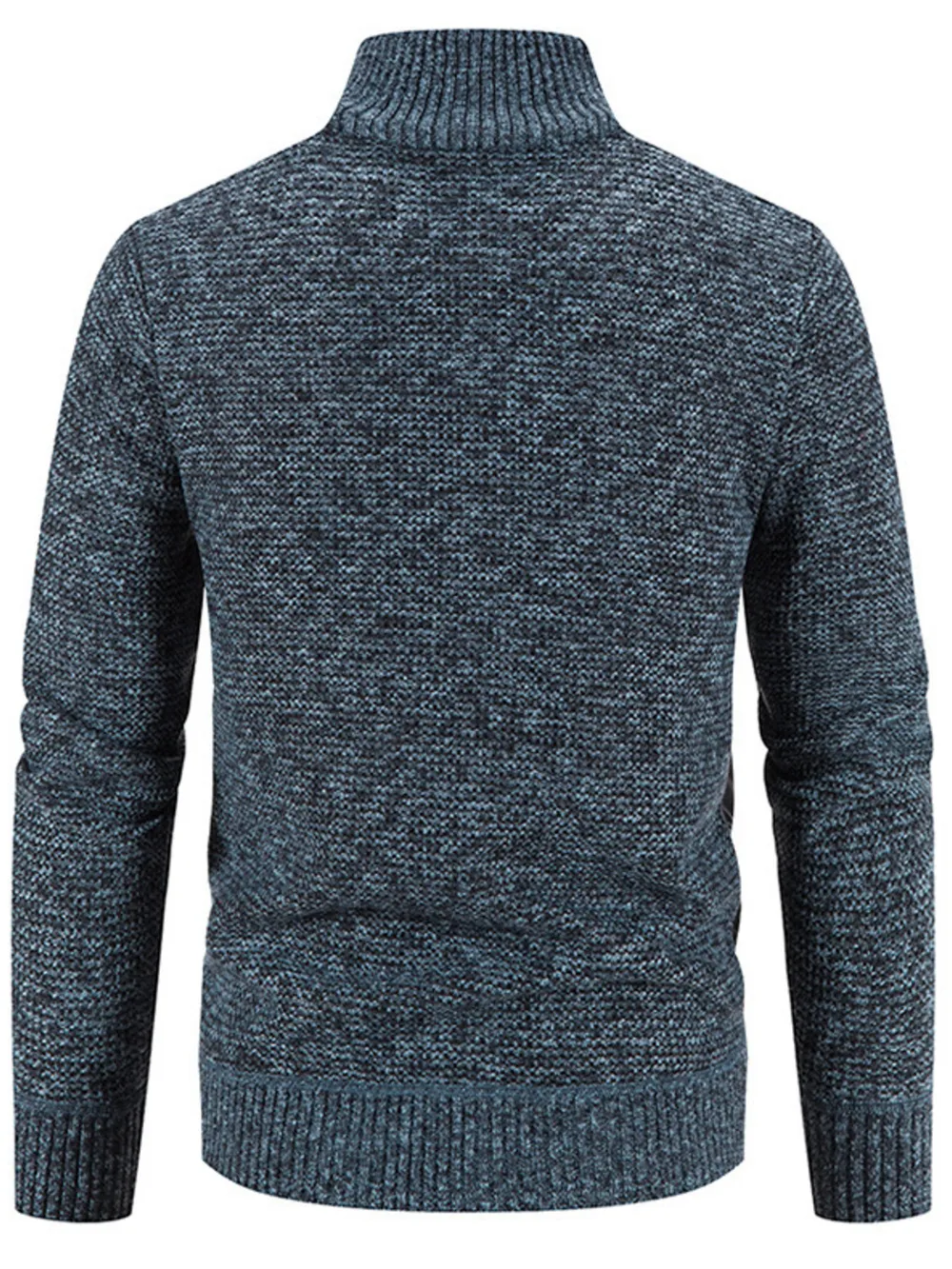 Men's Plus Size Quilted Knit Bomber Jacket with Stand Collar, image 8