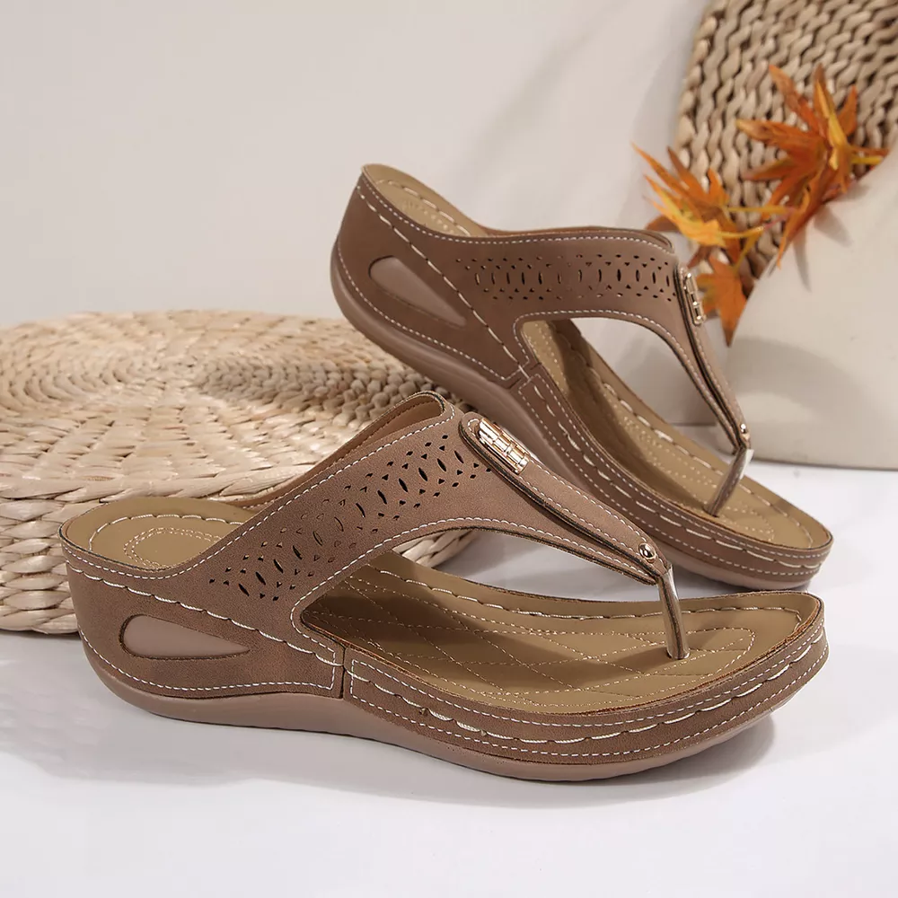 Toe Post Wedge Sandals, image 2