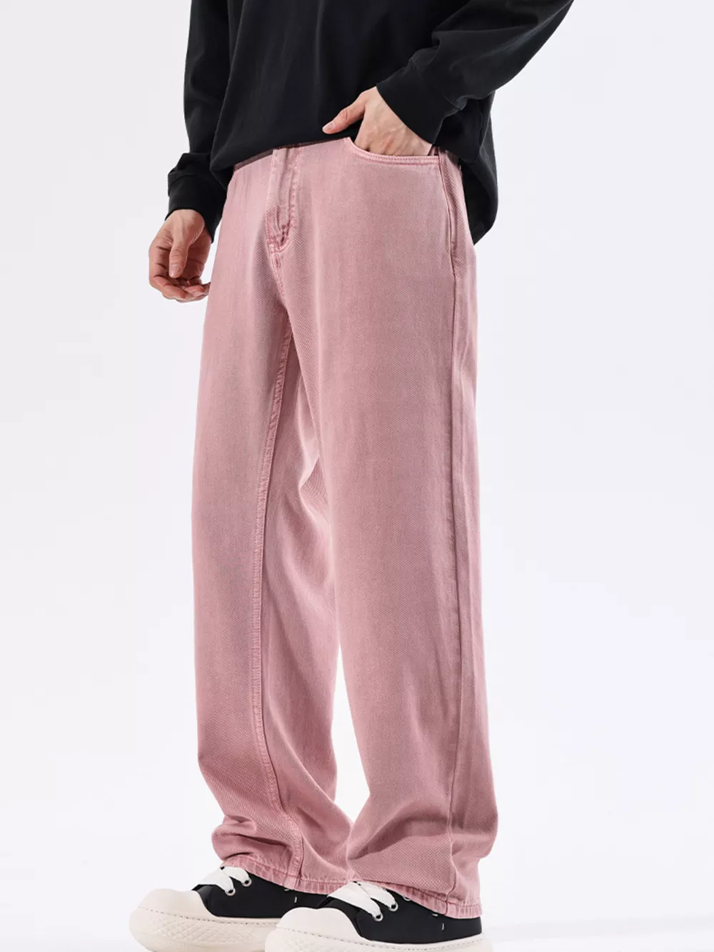 Men's Vintage Wash Wide Leg Jeans, image 2
