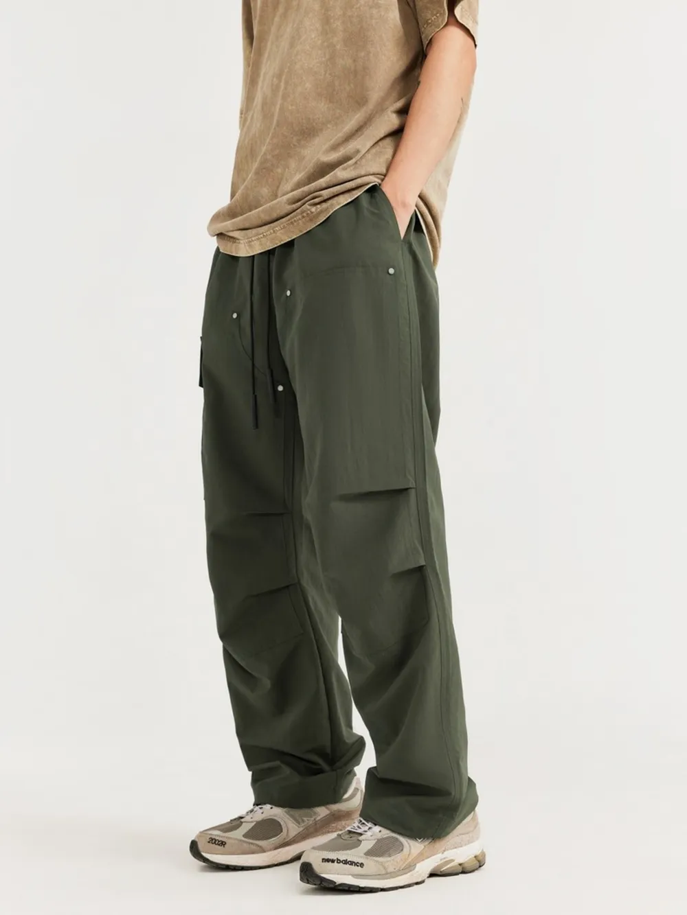 Men's Wide Leg Cargo Pants, image 3