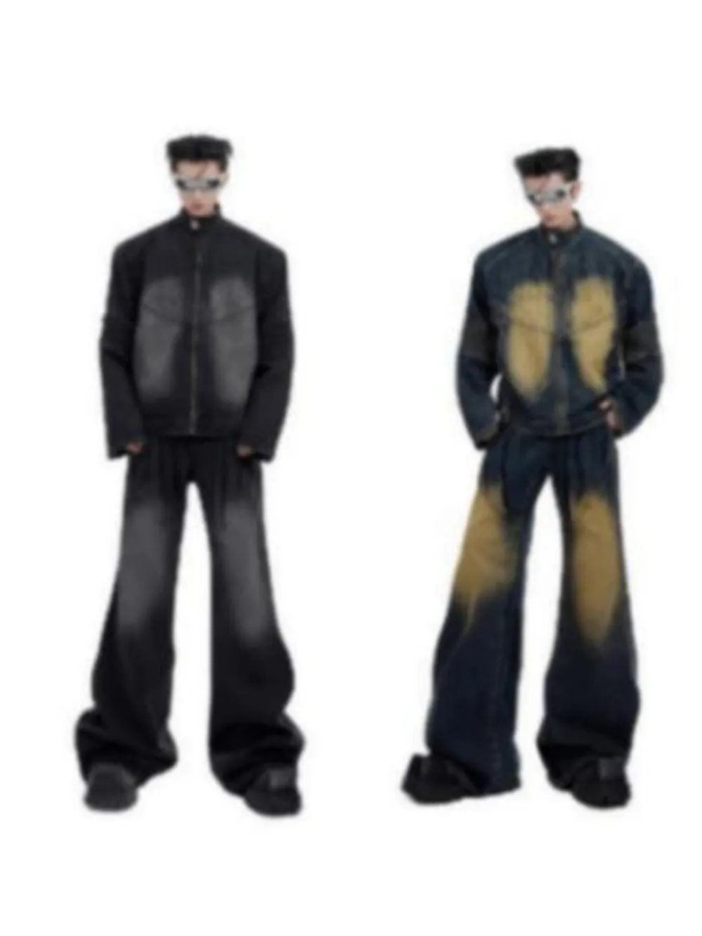 Men's Zip Up Long Sleeve Denim Jacket, image 13