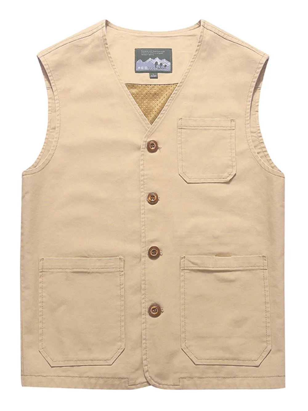 Men's Plus Size Button Up Vest, image 6
