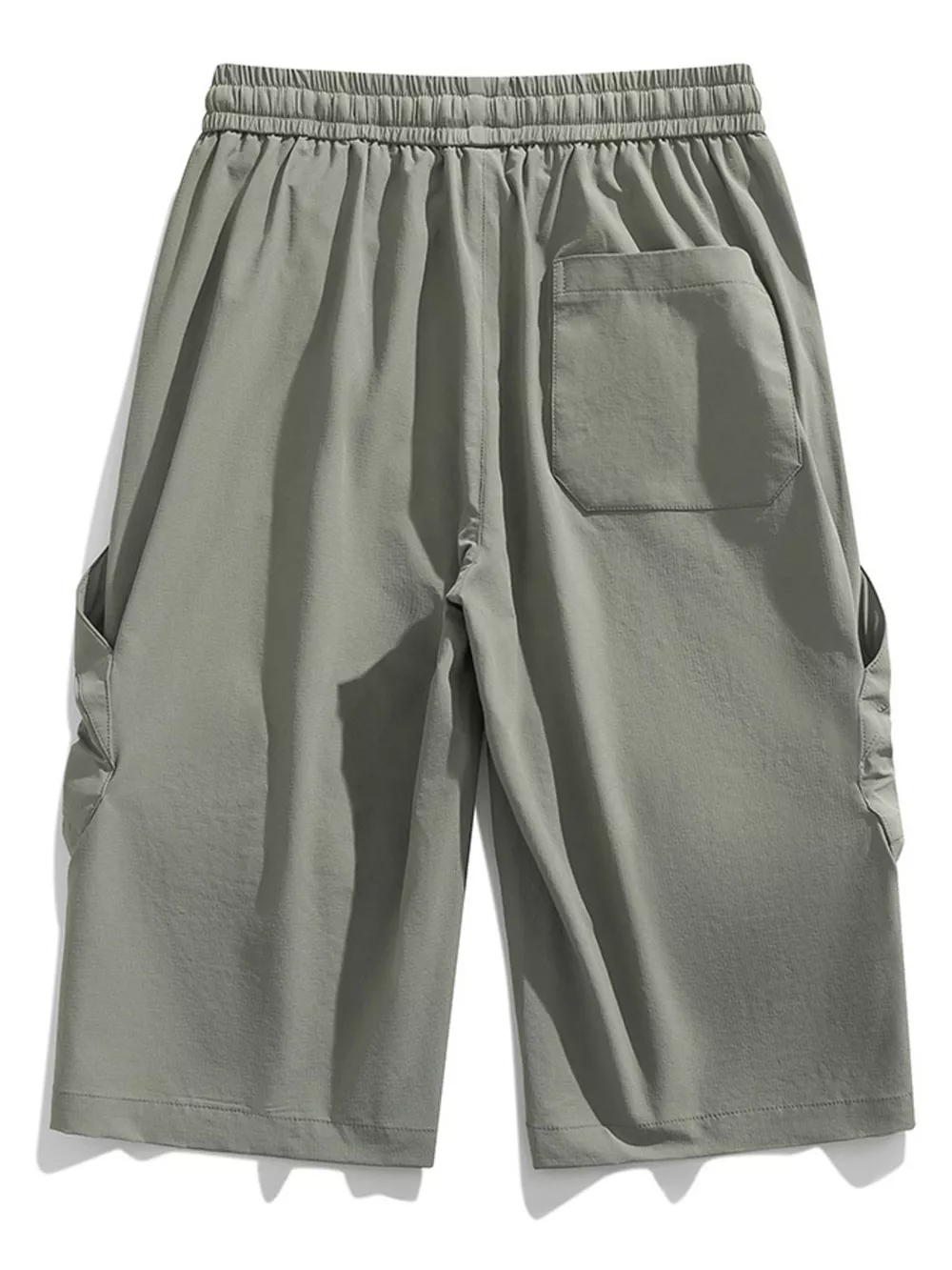 Men's Plus Size Casual Cargo Capris with Drawstring Waist, image 6