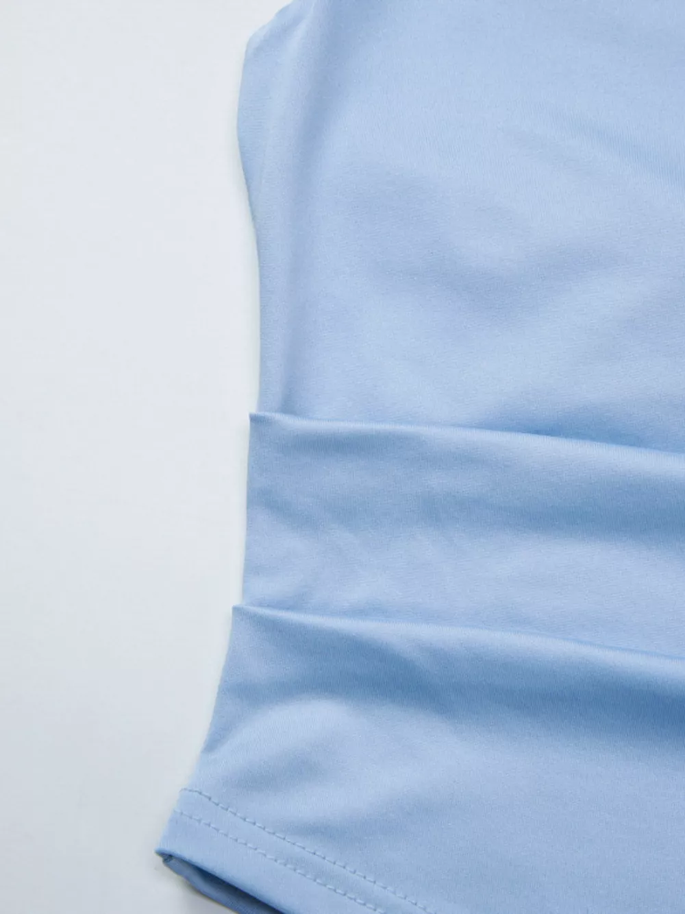 Asymmetrical Neckline Ruched Cami, image 10