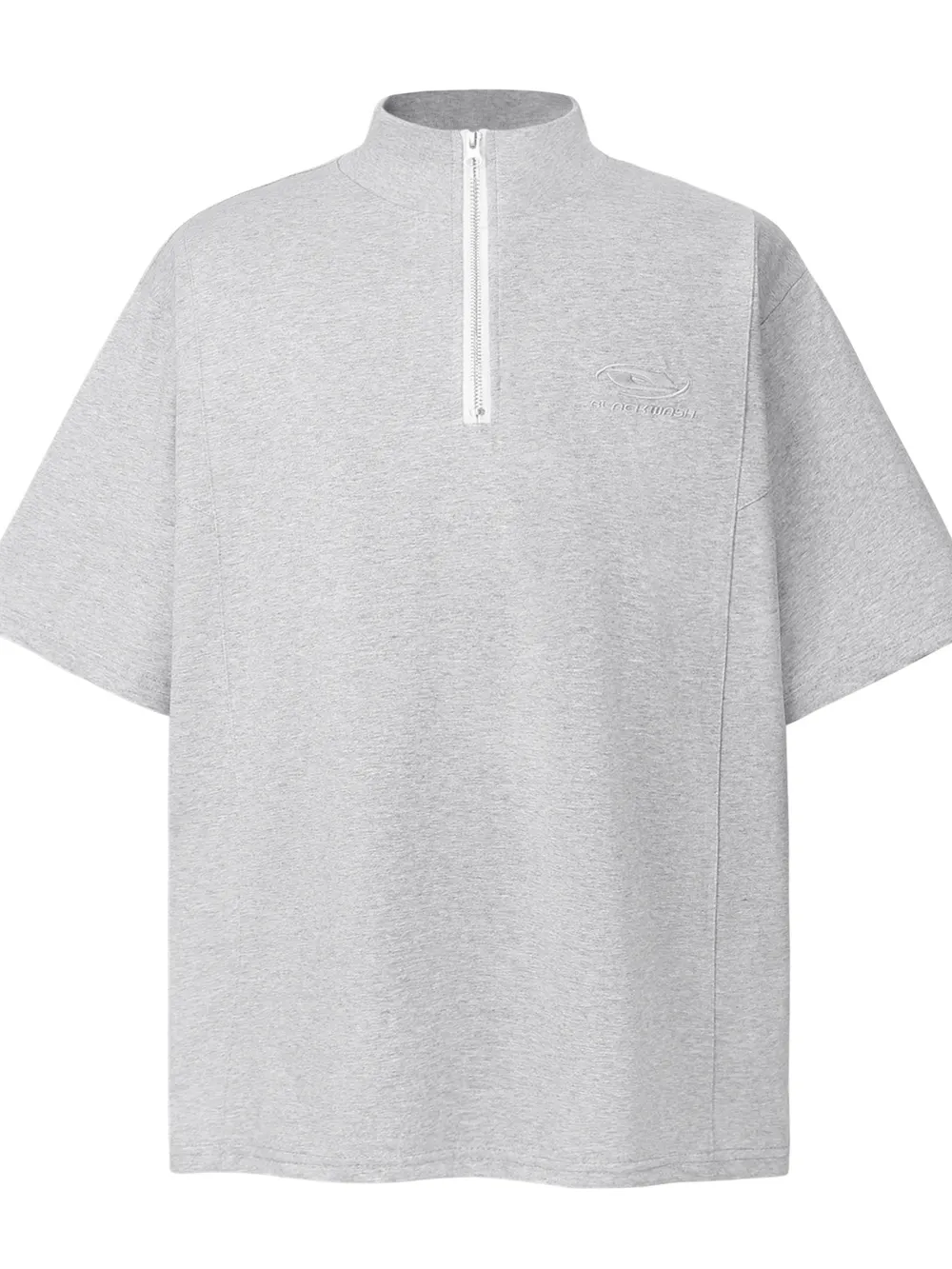Men's Half-Zip Mock Neck Short Sleeve T-Shirt, image 4