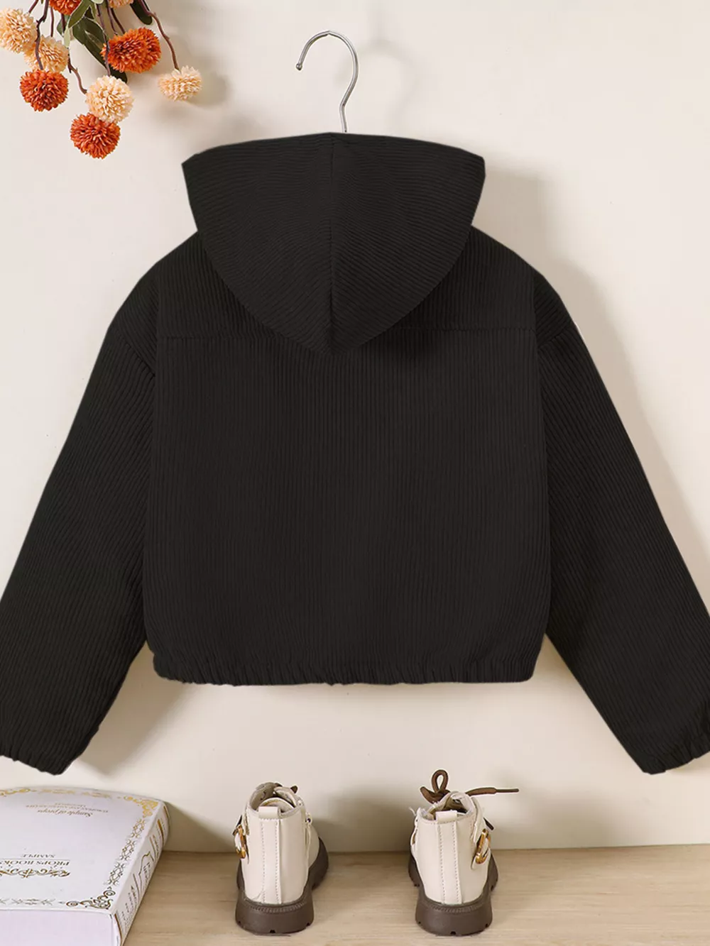 Children's Casual Corduroy Hooded Jacket, image 6