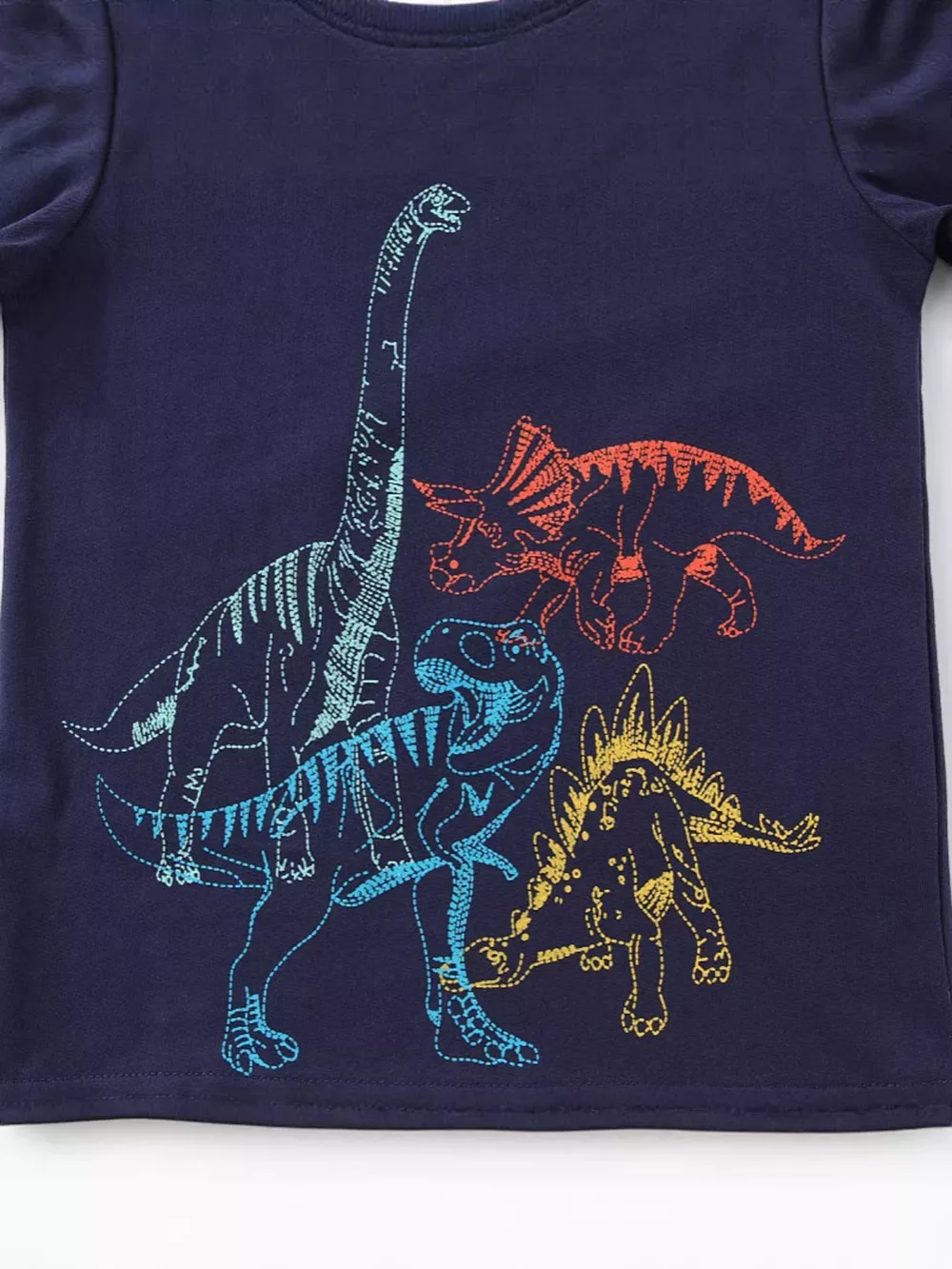 Children's Dinosaur Graphic Crew Neck Short Sleeve T-Shirt, image 4