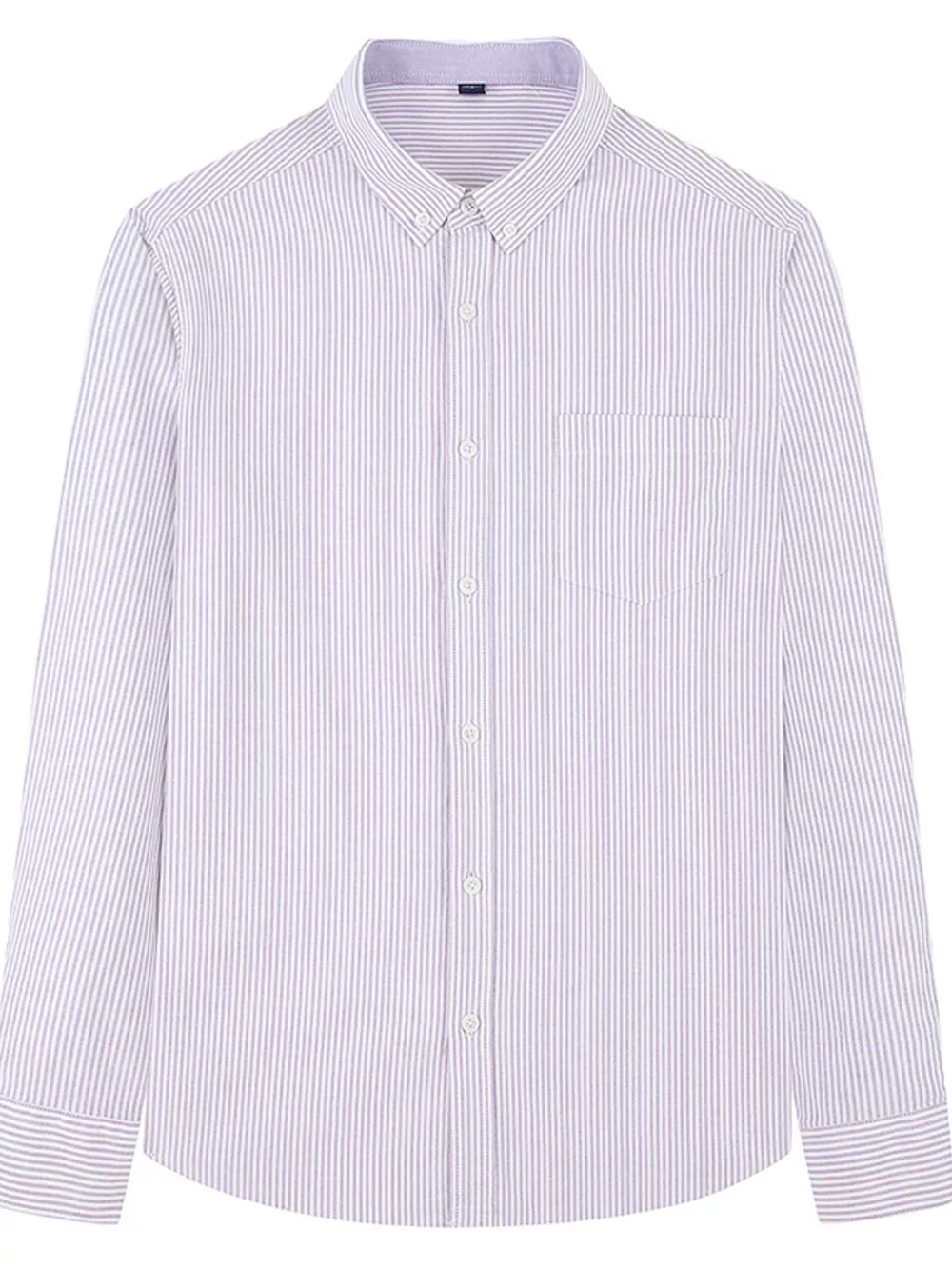 Men's Full Size Striped Button Up Long Sleeve Shirt Plus Size, image 4