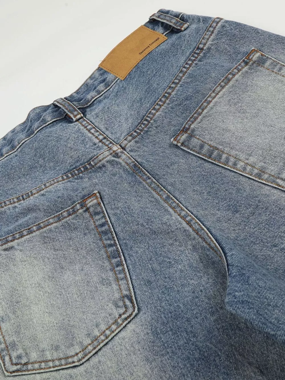 Men's Vintage Wash Wide Leg Denim Capris, image 8