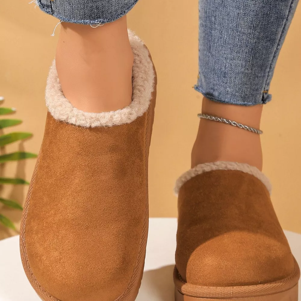 Plush Lined Round Toe Slippers, image 11