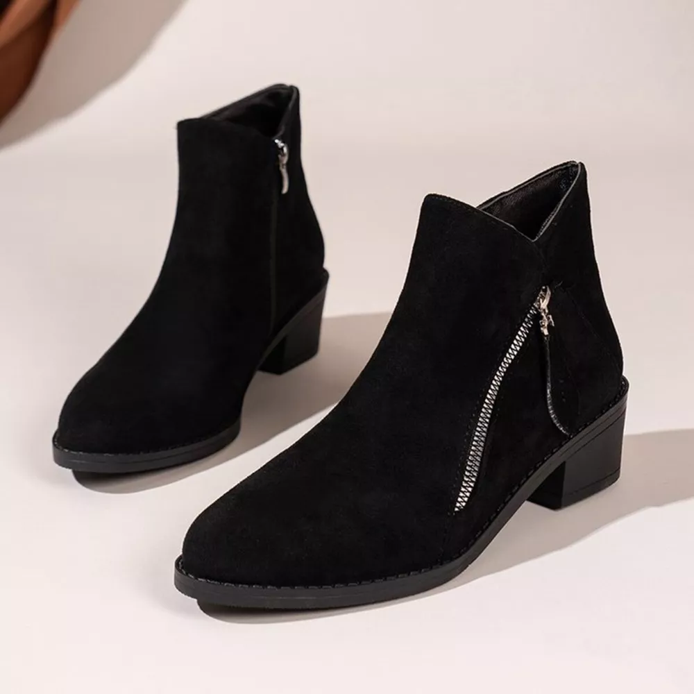 Point Toe Block Heels Boots, image 2