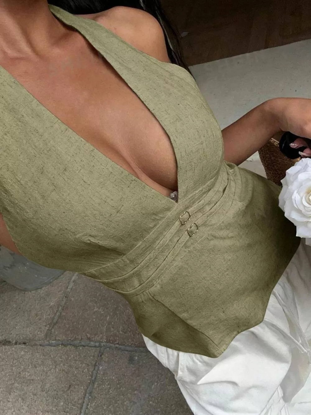 Halter Neck Buckle Tank, image 4