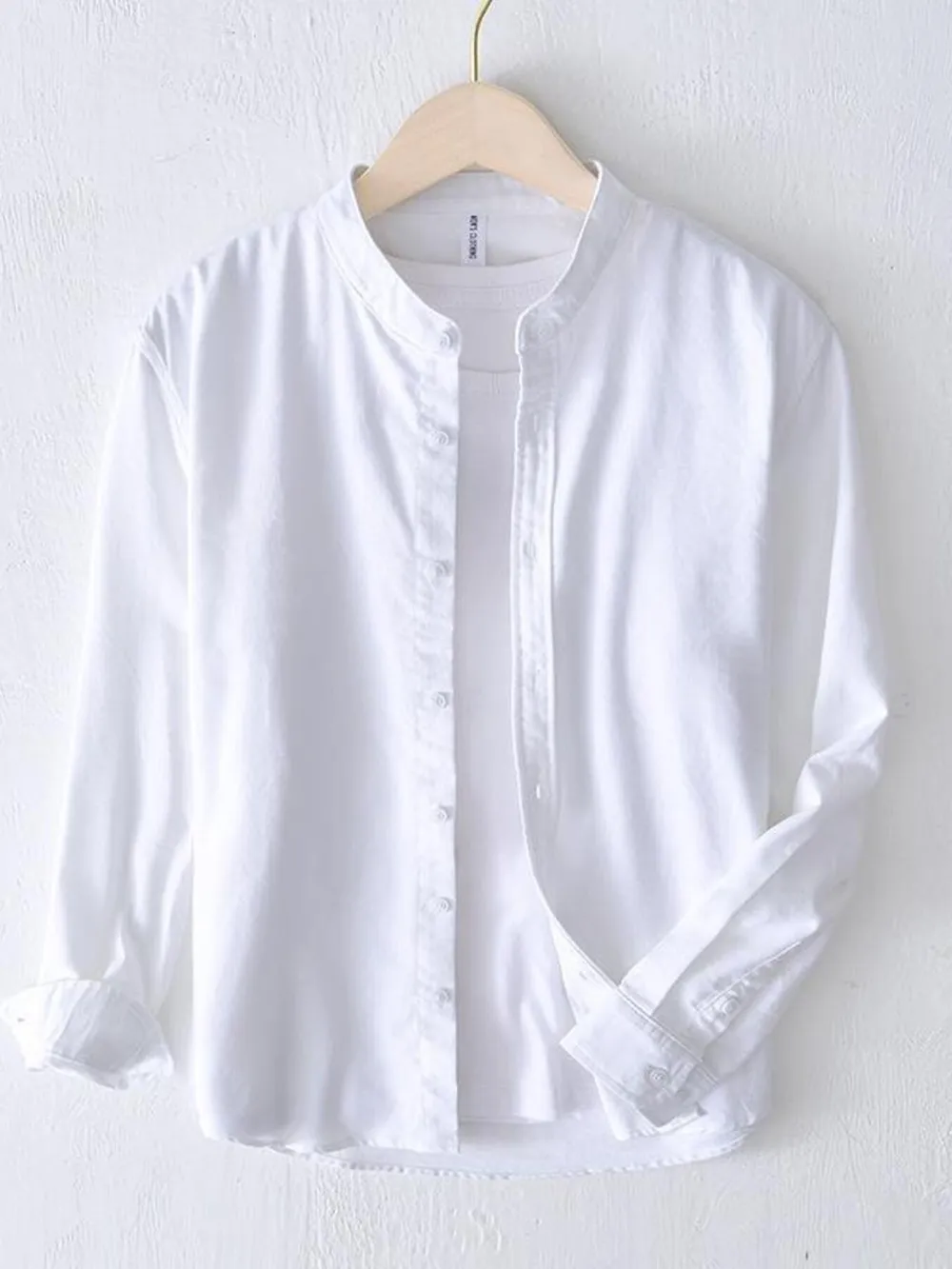 Men's Plus Size Button Up Long Sleeve Shirt, image 3