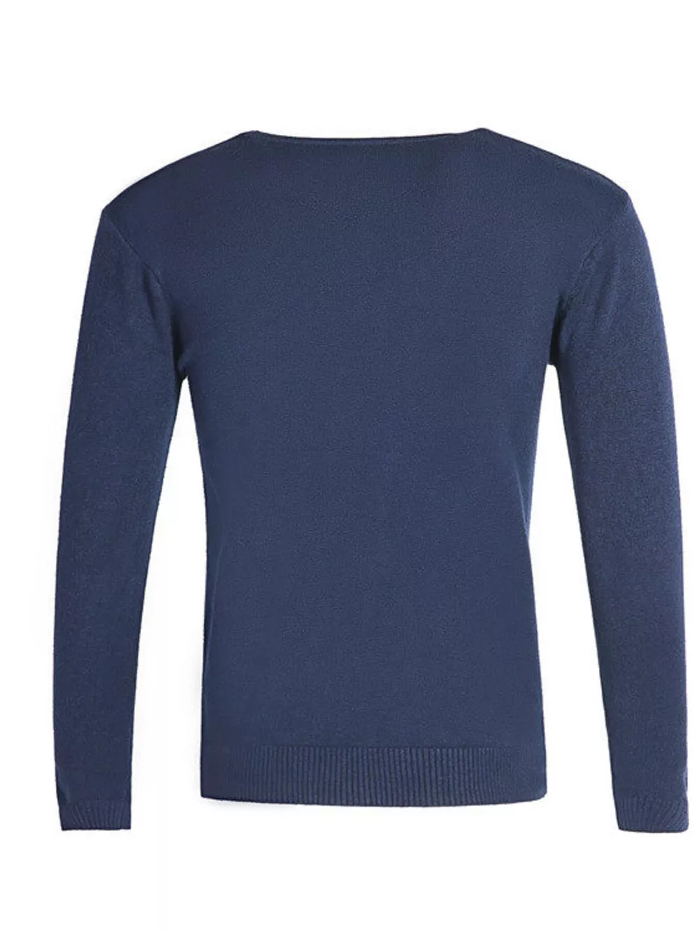 Men's Plus Size Solid Color Long Sleeve Knit Top, image 12