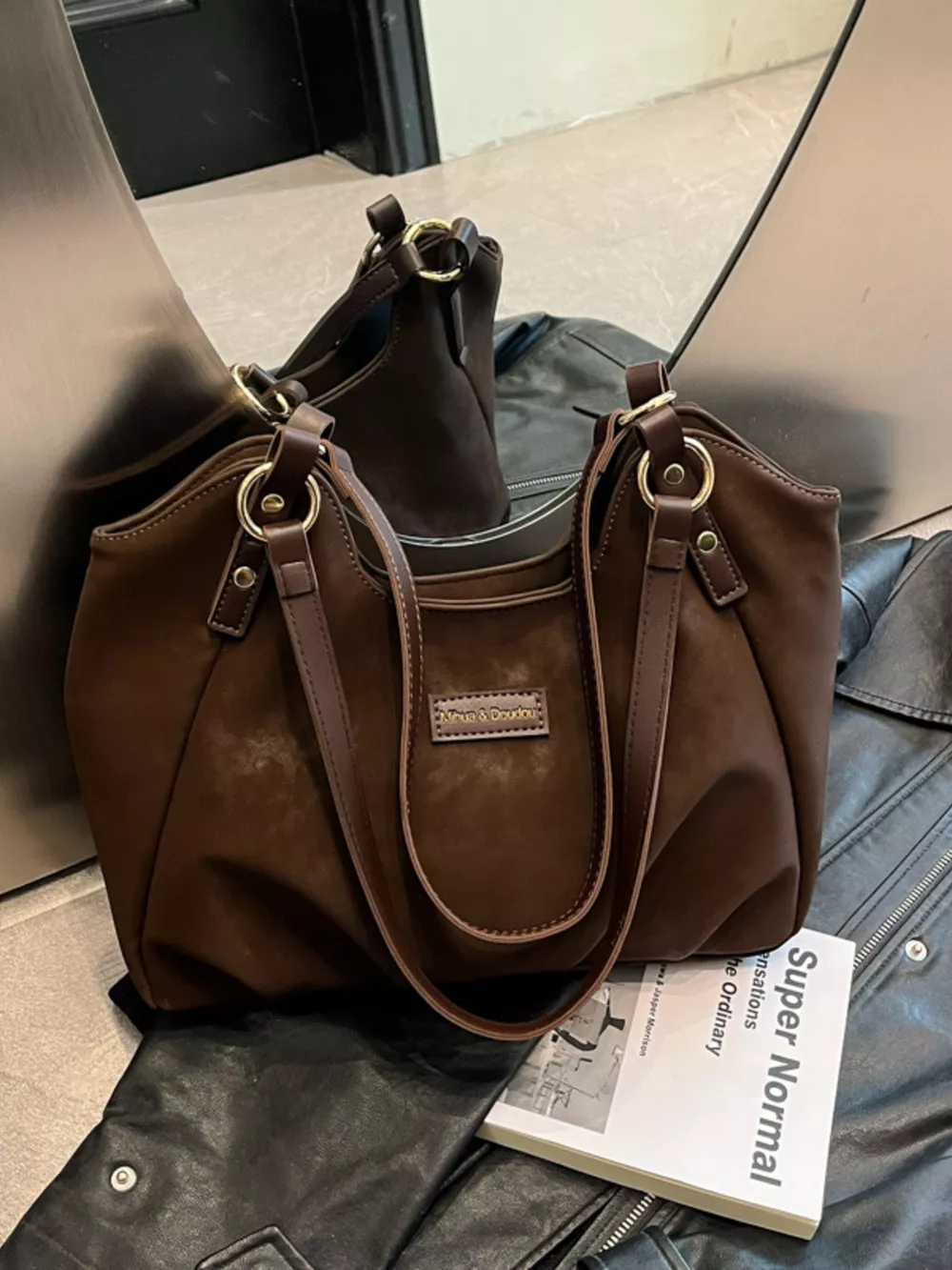 Vintage Suede Handbag, image 3