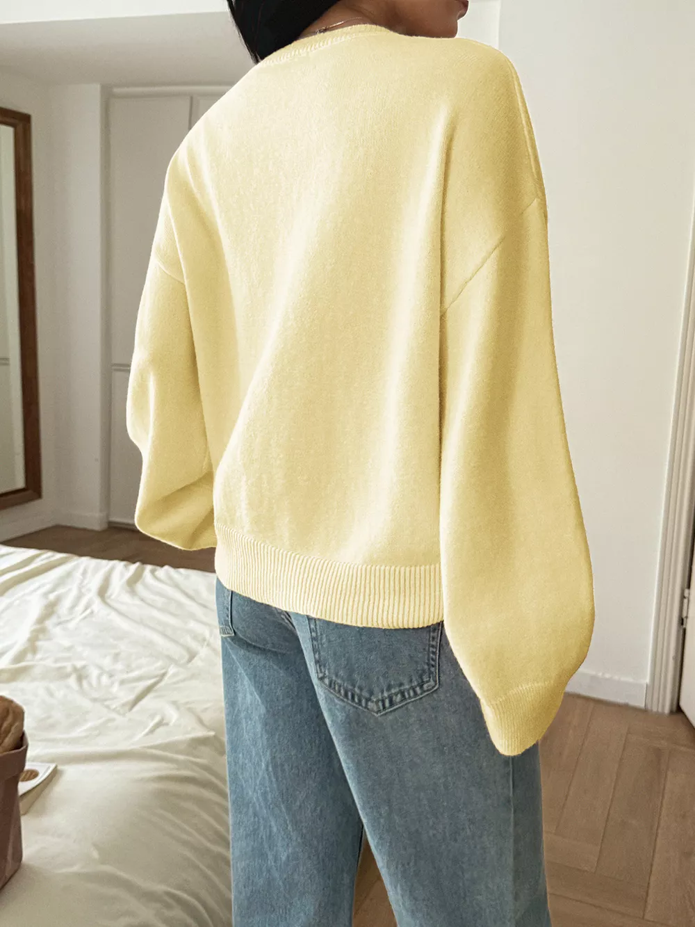 V-Neck Loose Fit Sweater, image 6