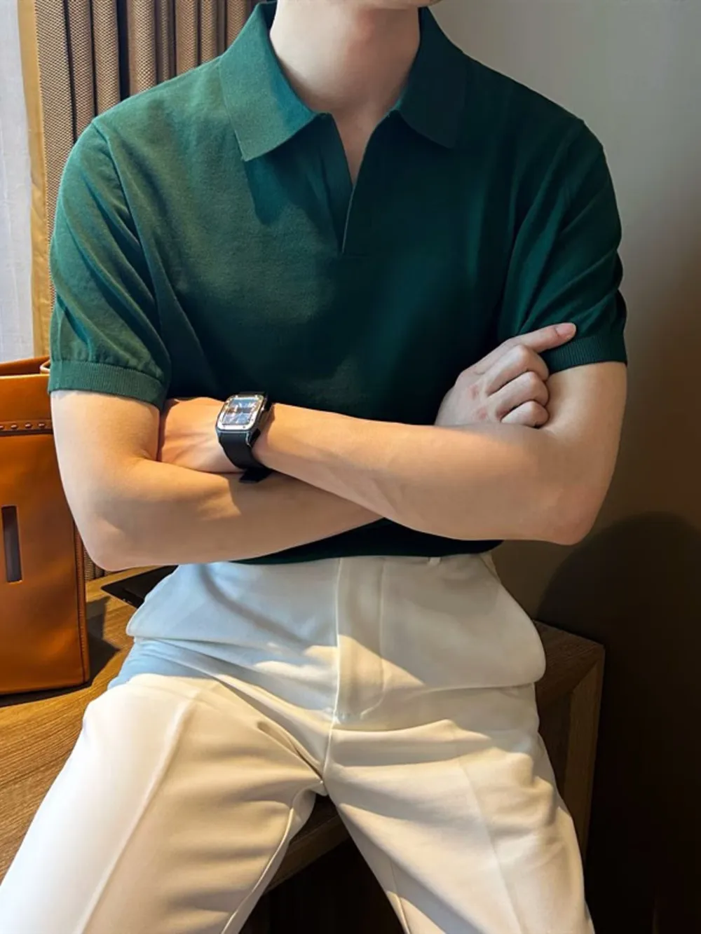 Men's Full Size Collared Neck Short Sleeve Polo Plus Size, image 3
