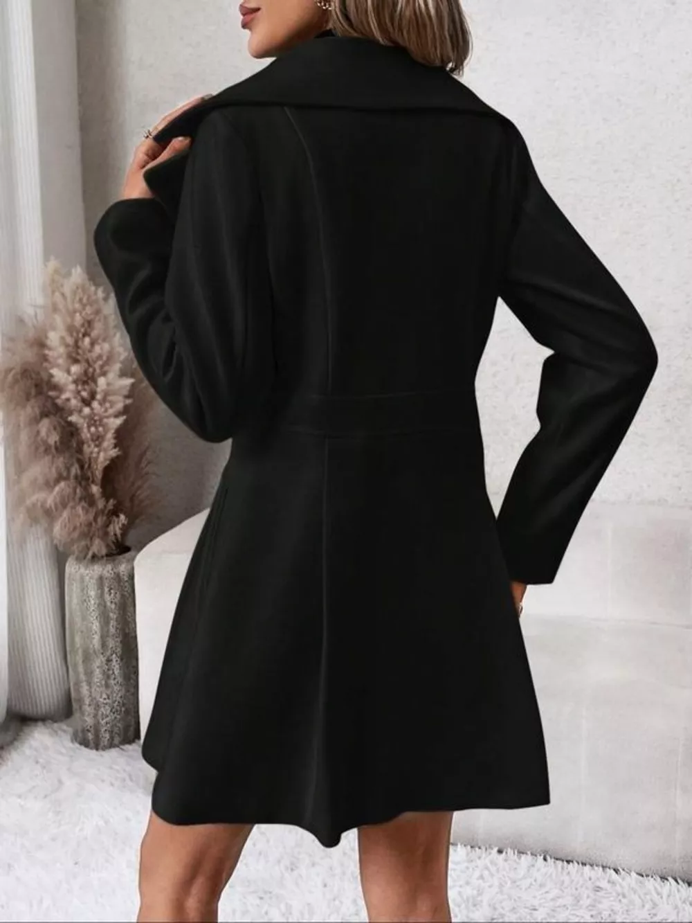Double-Breasted Peplum Coat, image 6