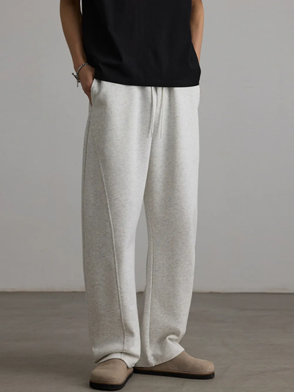 Men's Drawstring Wide Leg Pants, image 3