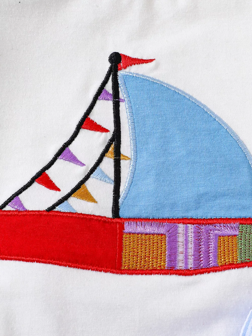 Children's Sailboat Tee and Striped Shorts Set, image 3