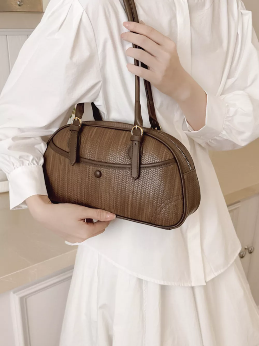 Vintage Buckle Shoulder Bag, image 7