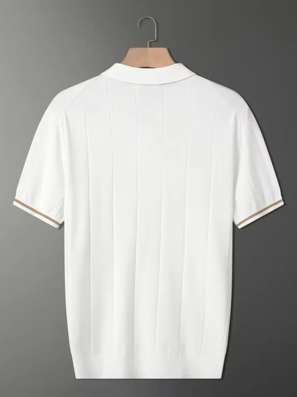 Men's Full Size Quarter Zip Short Sleeve Polo Plus Size, image 3
