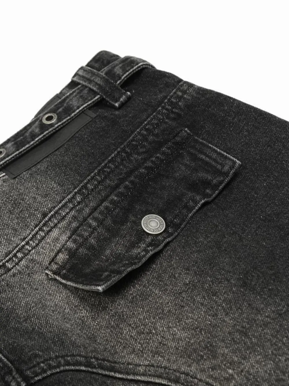Men's Distressed Cargo Wide Leg Jeans, image 9