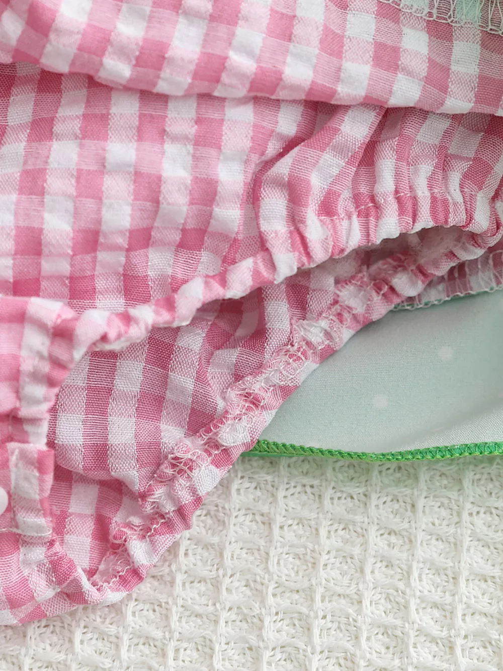 Children's Watermelon Gingham Smocked Dress, image 6
