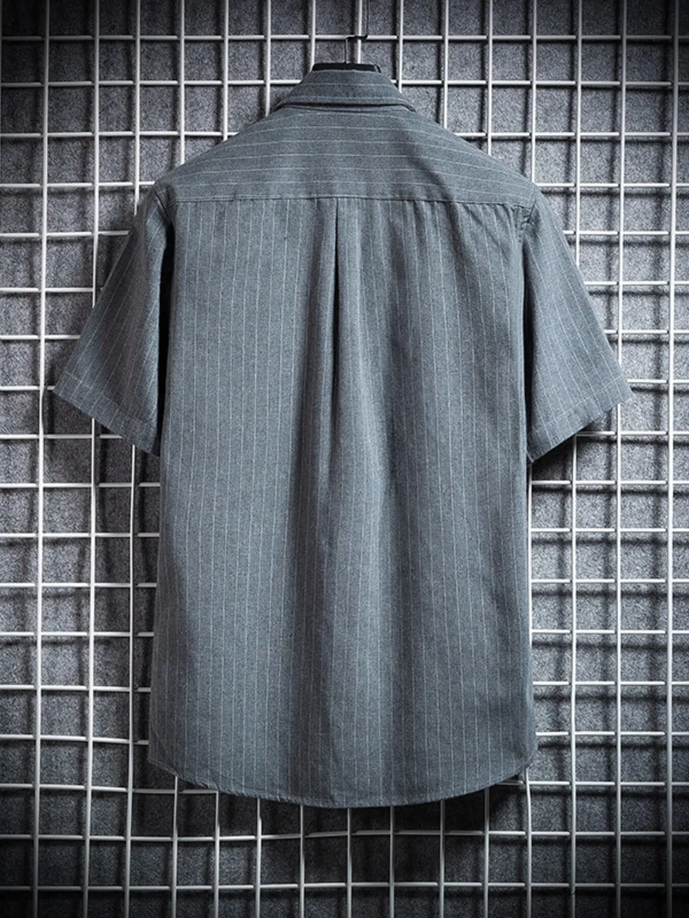 Men's Plus Size Casual Striped Short Sleeve Shirt, image 5