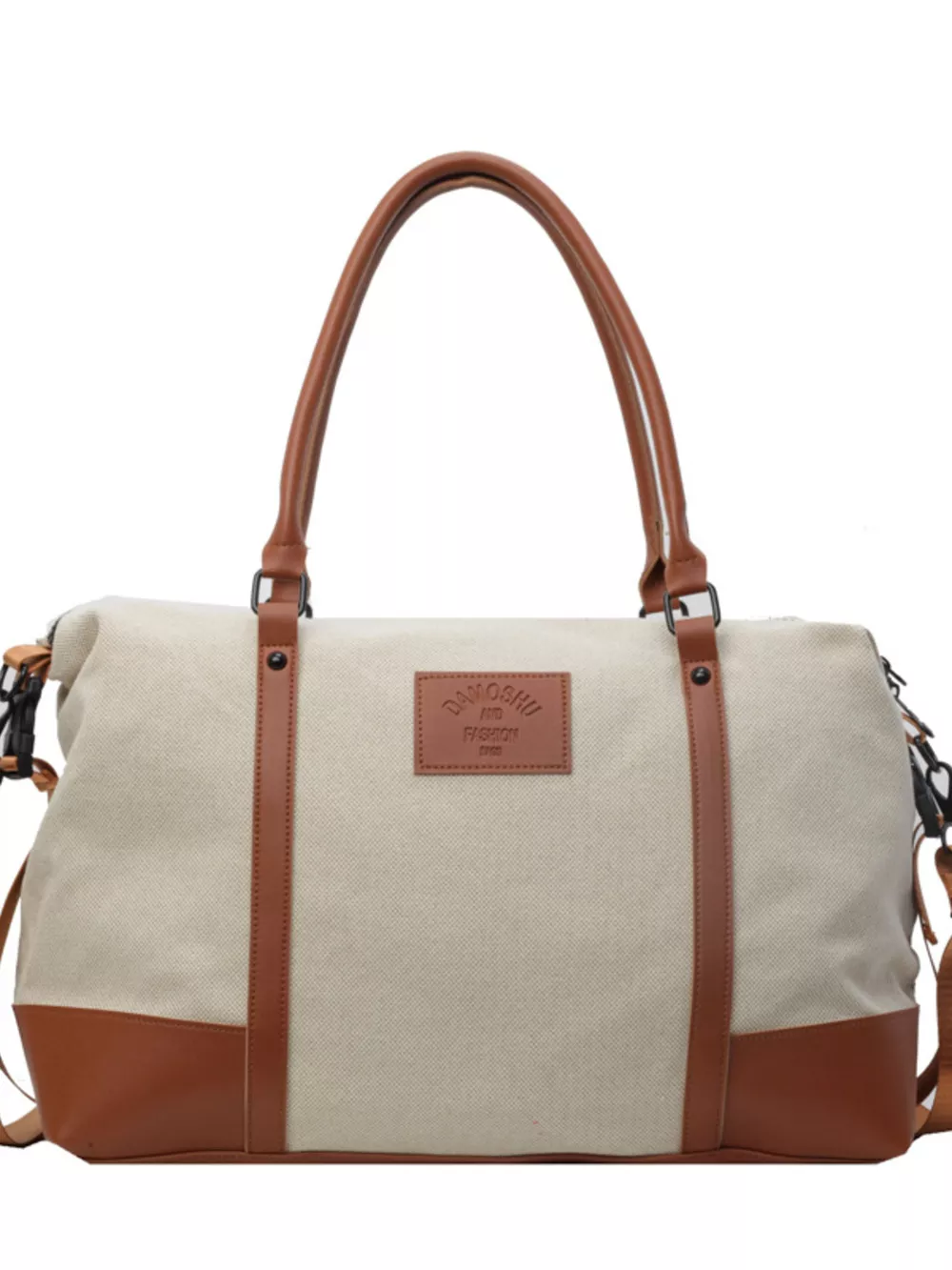 Canvas Leather Trim Travel Bag, image 17