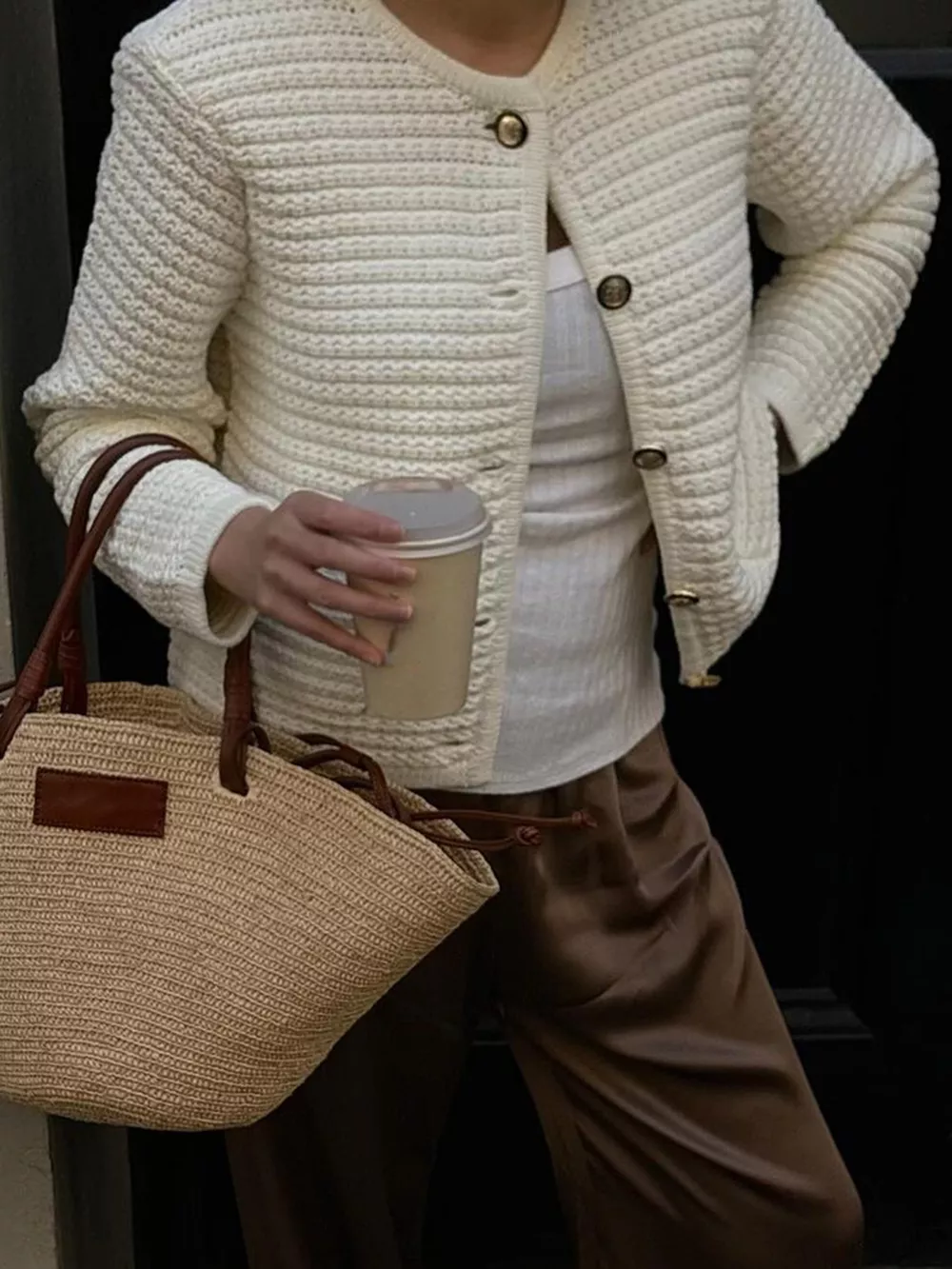 Button-Down Long Sleeve Cardigan, image 2
