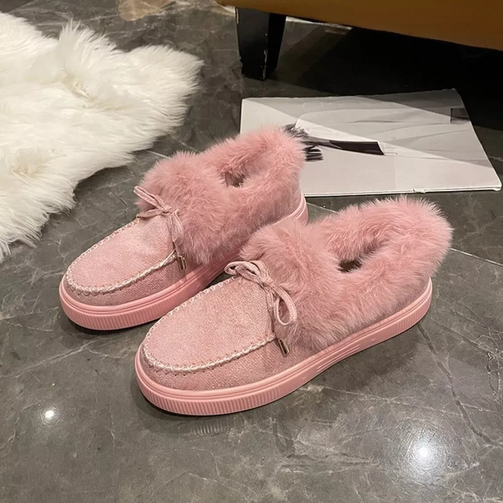 Fuzzy Round Toe Slip-Ons, image 23