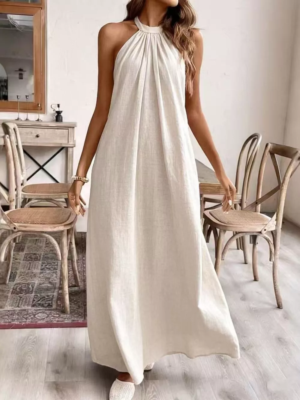Halter Neck Maxi Dress, image 2