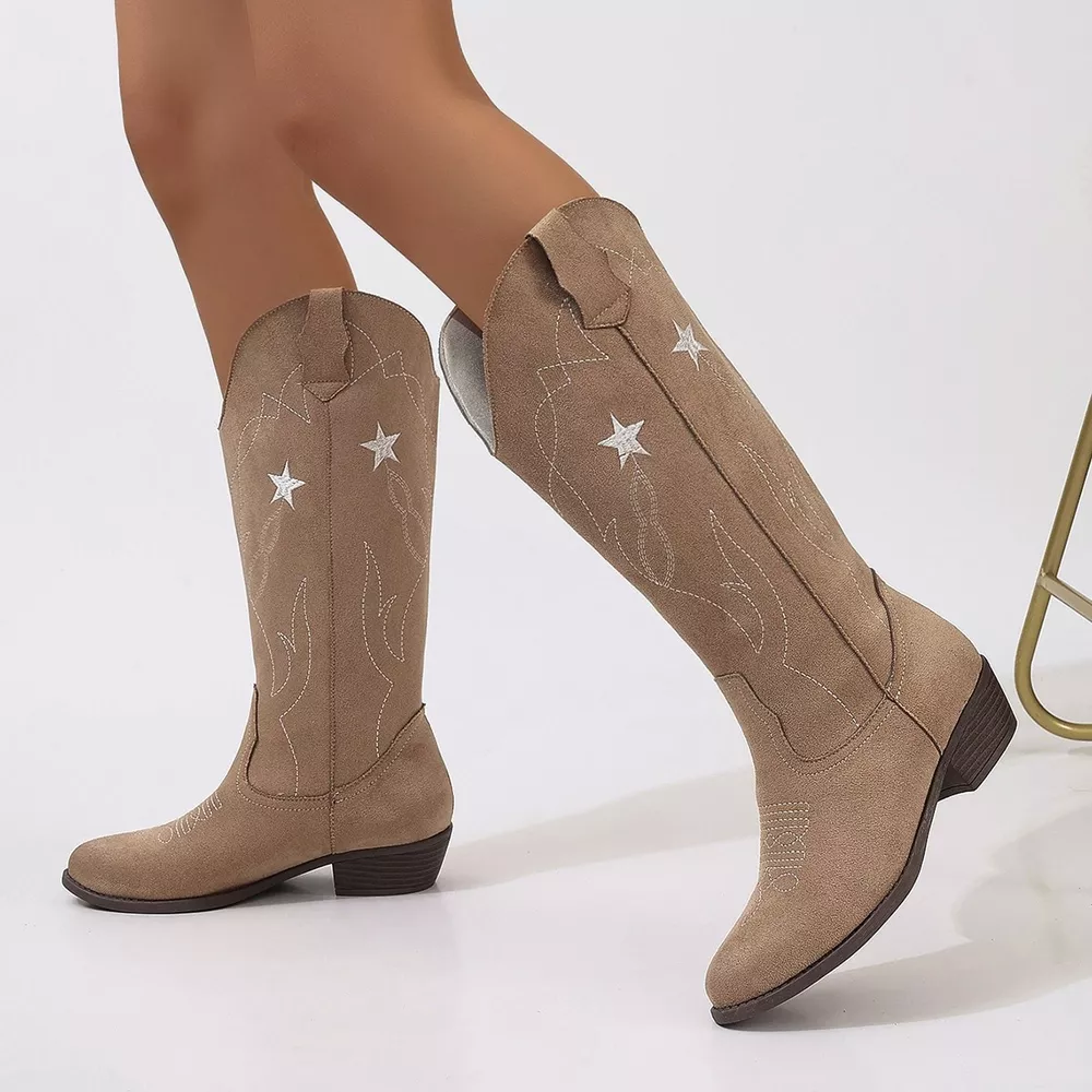 Western Star Embroidered Cowboy Boots, image 8