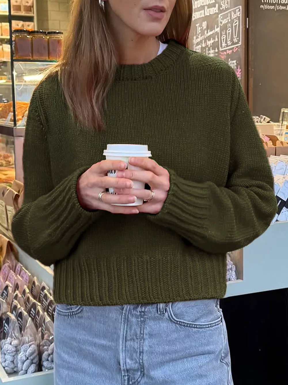 Ribbed Round Neck Sweater, image 5