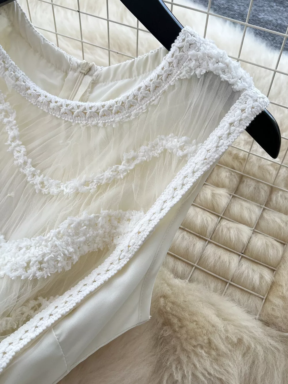 Lace Trimmed Sleeveless Midi Dress, image 9